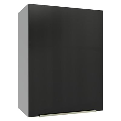 Armário Aéreo 50cm 1 Porta Branco/preto Lux Madesa Branco/preto
