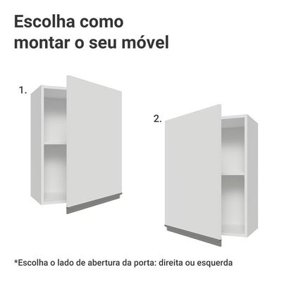 Armário Aéreo 50cm 1 Porta Branco Glamy Madesa Branco