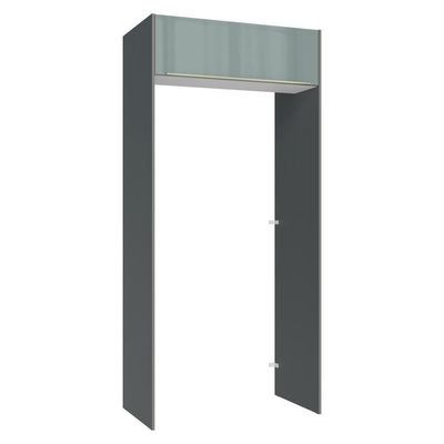 Porta-geladeira 103 Cm 1 Porta Basculante Cinza/branco/cinza Lux Madesa Cinza/branco/cinza
