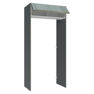 Porta-geladeira 103 Cm 1 Porta Basculante Cinza/branco/cinza Lux Madesa Cinza/branco/cinza