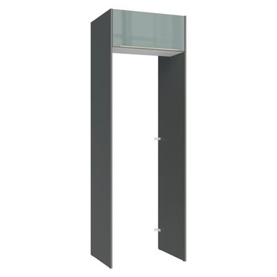 Porta-geladeira 73 Cm 1 Porta Basculante Cinza/branco/cinza Lux Madesa Cinza/branco/cinza