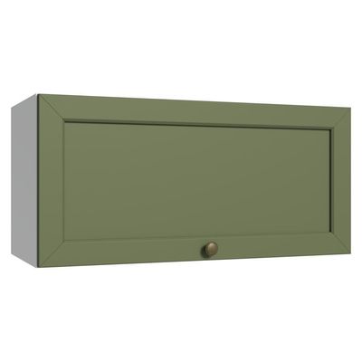 Armário Aéreo 70 Cm 1 Porta Basculante Vik Madesa Branco/verde
