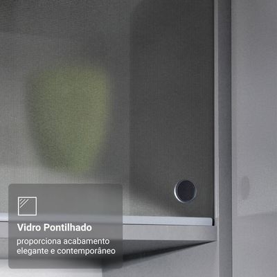 Armário De Cozinha Completa De Canto 405cm Nice Madesa 05 Cinza