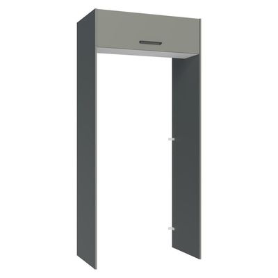 Porta-geladeira 103 Cm 1 Porta Basculante Cinza/branco/cinza Agata Madesa Cinza/branco/cinza
