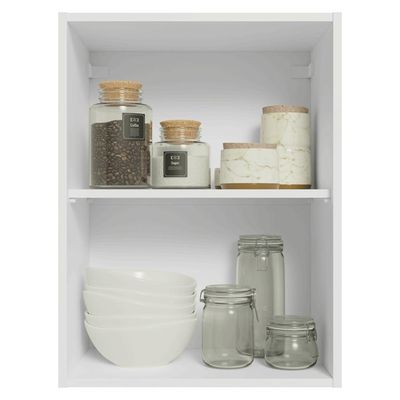 Armário Aéreo 50cm 1 Porta Branco/branco Veludo Lux Madesa Branco