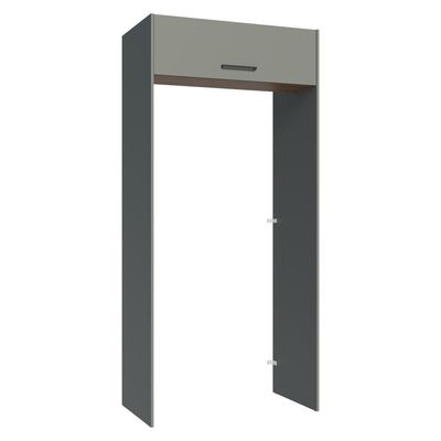 Porta-geladeira 103 Cm 1 Porta Basculante Cinza/rustic/cinza Agata Madesa Cinza/rustic/cinza