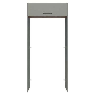 Porta-geladeira 103 Cm 1 Porta Basculante Cinza/rustic/cinza Agata Madesa Cinza/rustic/cinza