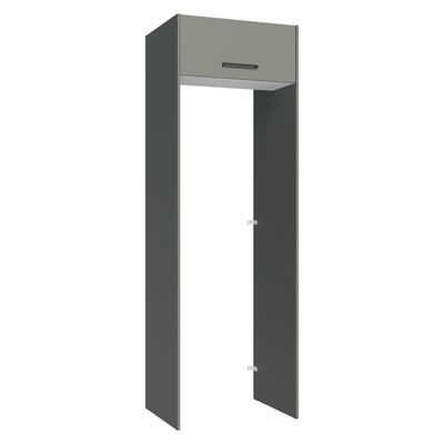 Porta-geladeira 73 Cm 1 Porta Basculante Cinza/branco/cinza Agata Madesa Cinza/branco/cinza