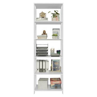 Estante Armário Multiuso Para Escritório 59cm 5 Prateleiras Branco Madesa Branco