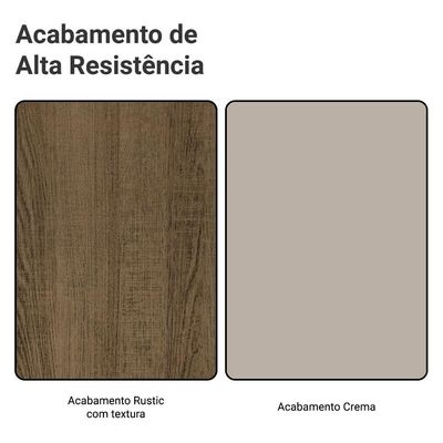 Balcão De Cozinha 60 Cm 3 Gavetas Rustic-crema Vik Madesa Rustic-crema