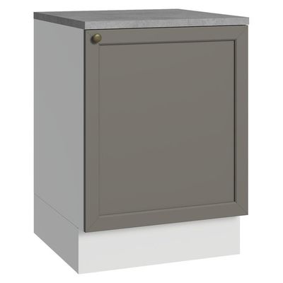Balcão De Cozinha 60 Cm 1 Porta Branco/cinza Vik Madesa Branco/cinza