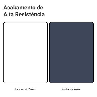 Balcão De Cozinha 80 Cm 2 Gavetas Branco/azul Vik Madesa Branco/azul
