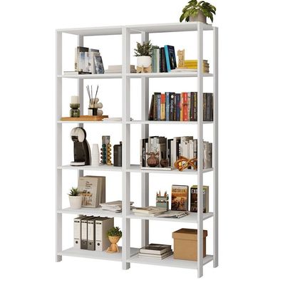 Estante Armário Multiuso Para Escritório 118cm 10 Prateleiras Branco Madesa Branco