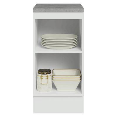 Balcão De Cozinha 40 Cm 1 Porta Branco-crema Vik Madesa Branco-crema