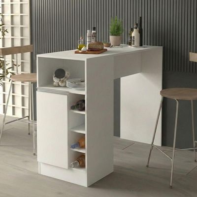 Bancada Balcão/ilha De Cozinha Gourmet 1 Porta E Adega Menu Móveis Branco