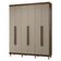 Guarda-roupa Casal Com Pés 6 Portas Batentes Rustic-crema-rustic Netuno Madesa
