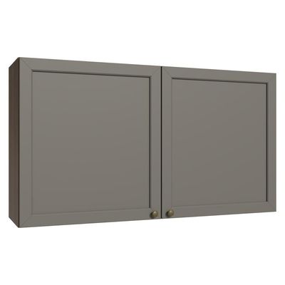 Armário Aéreo 120 Cm 2 Portas Vik Madesa Rustic/cinza