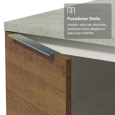 Porta-geladeira 83 Cm 1 Porta Basculante Branco/rustic Stella Madesa Branco/rustic