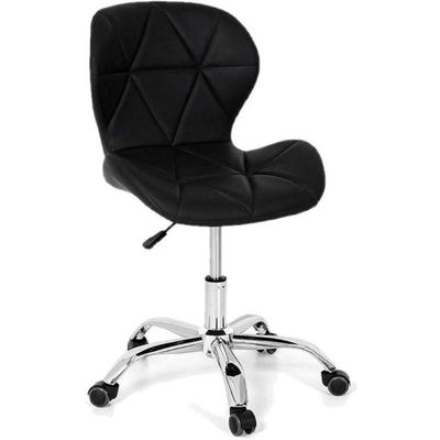 4 Cadeiras Slim Pretas Com Rodas
