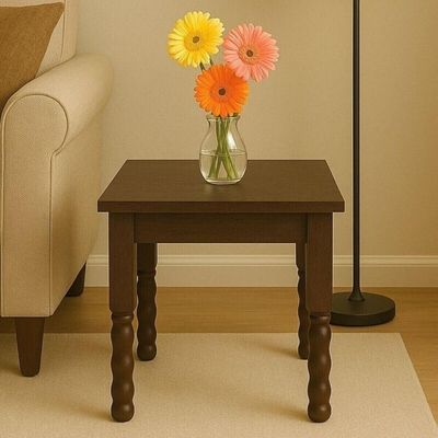 Mesa Lateral Apoio Quadrada 50cm Madeira Maciça/mdp Multimóveis Cr45331 Imbuia Imbuia
