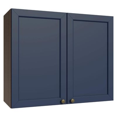 Armário Aéreo 80 Cm 2 Portas Vik Madesa Rustic/azul