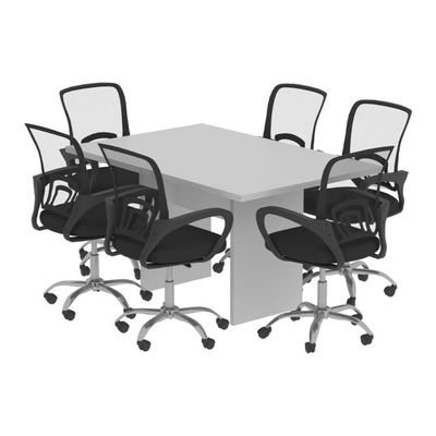 Mesa De Escritório Reunião 136cm Multimóveis Cr25337 Branco