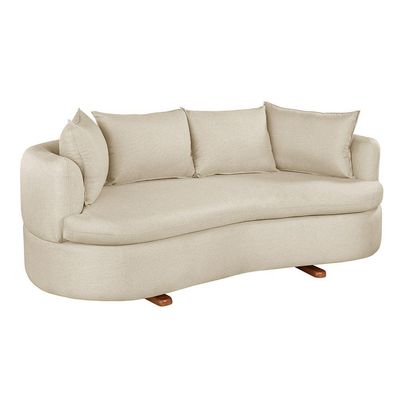 Sofa 4 Lugares Linho M-204 2m Living Estofados Martins Linho Creme
