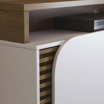 Home Jurere 180cm 2 Portas De Giro - Ssx Multicoisas Cor Amendoa/off White Matte
