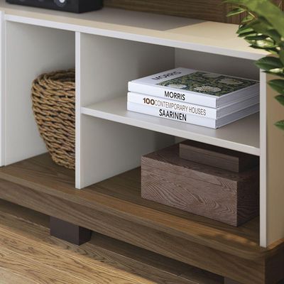 Home Jurere 180cm 2 Portas De Giro - Ssx Multicoisas Cor Amendoa/off White Matte