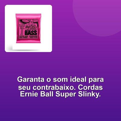 Encordoamento Contrabaixo Niquel .045 Ernie Ball