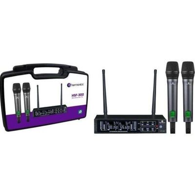 Microfone Sem Fio Harmonics Hsf-300 Duplo