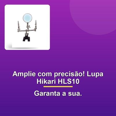 Lupa Suporte Pinças 3x Hikari Hl-s10