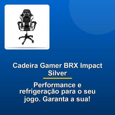 Cadeira Gamer Brx Impact Silver