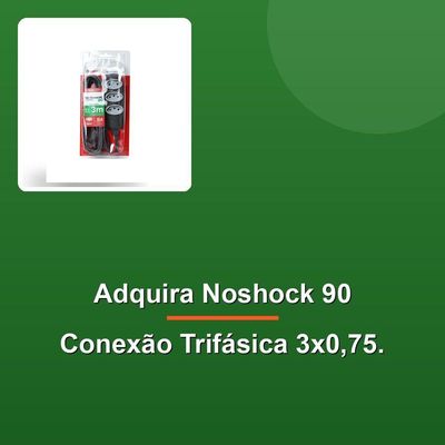 Extensão Noshock90 Pp 3x0,75 2p+t10a Grafite 3m