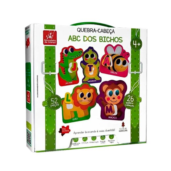 Quebra Cabeça ABC Dos Bichos 52 Peças  BDC