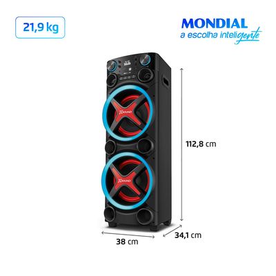 Torre de Acústica Bluetooth Mondial TM-2200 2200W