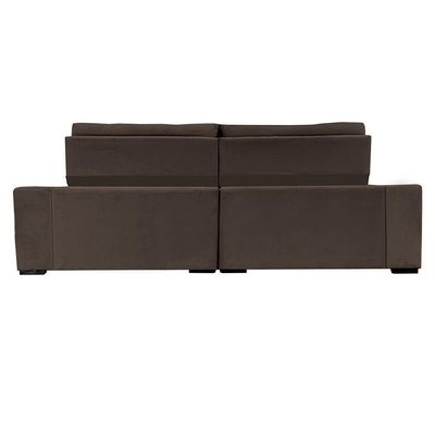 Sofá Retrátil E Reclinável 2,55M Cama Inbox Big Puffer Com Softgel D40 Velupluma Café