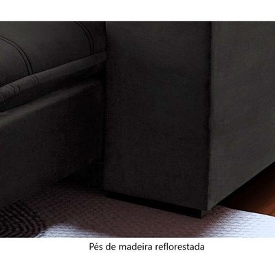 Sofá Retrátil E Reclinável Atlas 2,10m 03 Lugares Txr Cinza