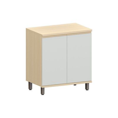 Balcão De Cozinha 100% Mdf 2 Portas 80cm Aura Luciane Móveis Carvalho/cinza Cristal