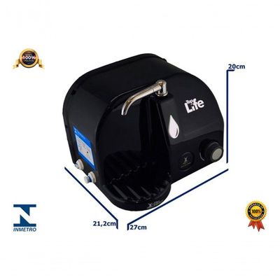 Purificador De Água Top Life Blue He Água Alcalina Ionizada Preto 110V