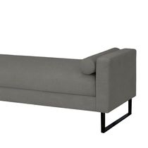 Recamier Berlim Base Metal 1,20m Veludo Grafite - Inova Decorações