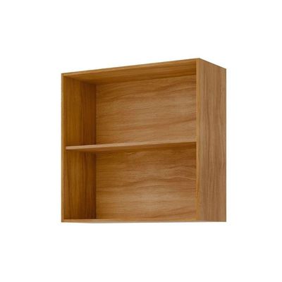Armário Aéreo Cozinha Modulado Brilhante C/ 2 Portas 80cm Cinamomo/off White - Mgm