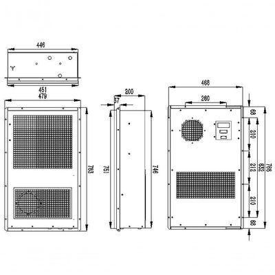Ar Condicionado Industrial Para Painel Elétrico Outdoor - 2000 W / 220 V Monofásico. Ip55 - Gica 020