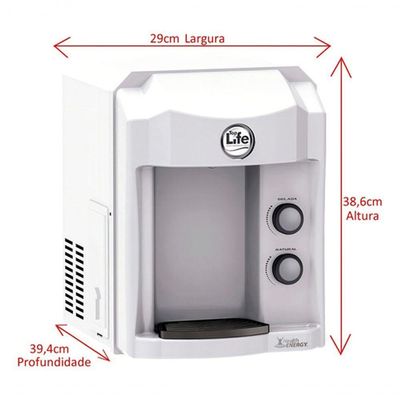 Purificador Água Alcalina Ozônio He Oxi Refrigerado Top Life Branco 220V