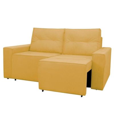 Sofá Retrátil 2 Lugares 1,80 Confortável Polo Amarelo