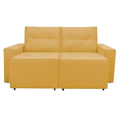 Sofá Retrátil 2 Lugares 1,80 Confortável Polo Amarelo
