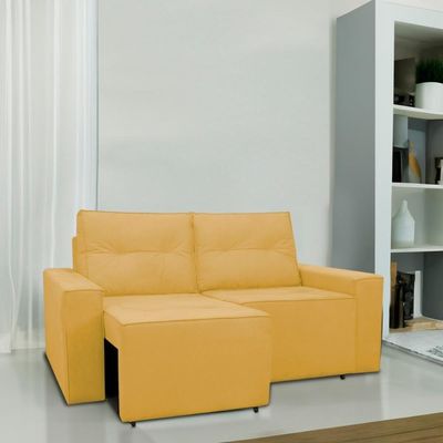 Sofá Retrátil 2 Lugares 1,80 Confortável Polo Amarelo
