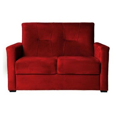 Sofá Pequeno 2 Lugares 1,35 Porta Controle No Braço Alice Bebe Rosa Bebe