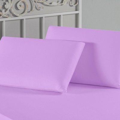 Kit Fronhas Nobre 2 Peças 50cm X 70cm Malha 100% Algodão - Lilás