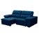 Sofa Retratil Reclinavel 2 Lugares 1,80m Crystal Veludo Azul Marinho Lansofbr